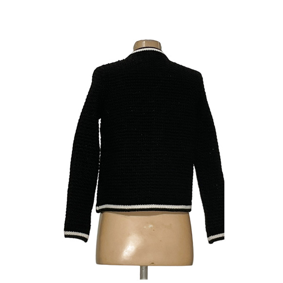 Maje Black Full Zip Sweater Size 2 - Picture 3 of 4